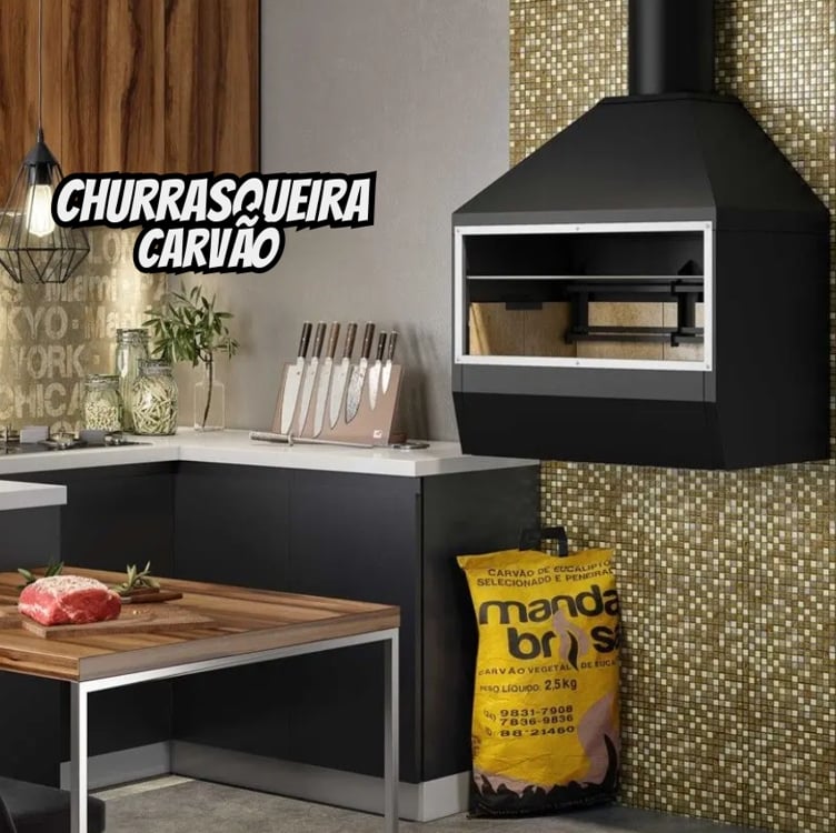 Churrasqueira à Carvão Metávila 750F - para 10 Espetos Churrasqueira à Carvão Metávila 750F - para 10 Espetos