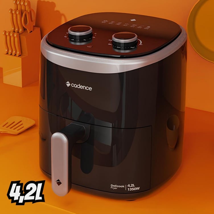 Fritadeira Sem Óleo 4,2l Cadence Delicook Fryer Frt420 127v Fritadeira Sem Óleo 4,2l Cadence Delicook Fryer Frt420 127v
