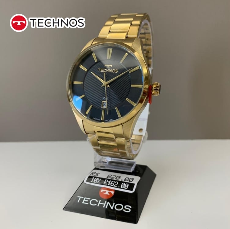 Relógio Technos Masculino Dourado Performer Racer Relógio Technos Masculino Dourado Performer Racer