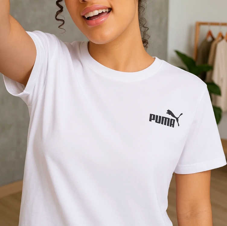 Camiseta Puma Small no. 1 Logo Feminina - Branco Camiseta Puma Small no. 1 Logo Feminina - Branco