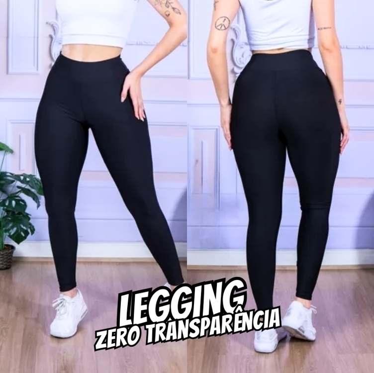 Calça Legging Feminina Preta Grossa Dia A Dia Valor De Ataca Calça Legging Feminina Preta Grossa Dia A Dia Valor De Ataca