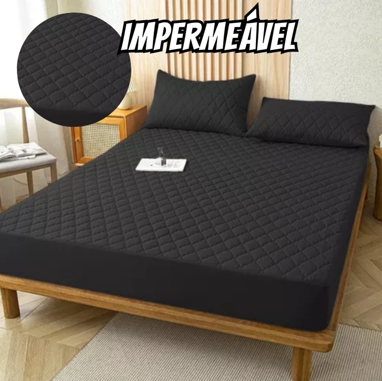 Capa Protetora Colchão Box Casal Padrão Matelado Impermeável Capa Protetora Colchão Box Casal Padrão Matelado Impermeável
