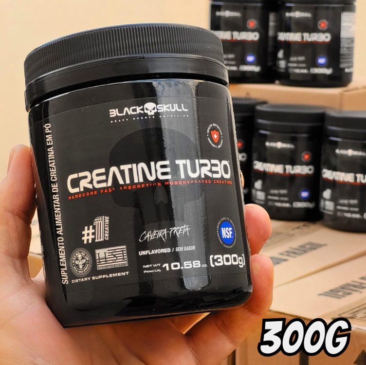 Suplemento Em Pó Turbo 300g Black Skull Sem Sabor Suplemento Em Pó Turbo 300g Black Skull Sem Sabor