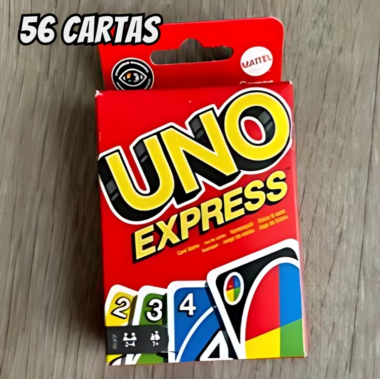 UNO, Jogo de Cartas Express com 56 Cartas, Para Crianças, Adultos & Noite de Jogos, Mattel UNO, Jogo de Cartas Express com 56 Cartas, Para Crianças, Adultos & Noite de Jogos, Mattel