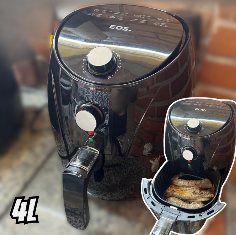 Fritadeira Sem Óleo Air fryer Eos Chef Gourmet 4 Litros Preto Eaf40p 110v Fritadeira Sem Óleo Air fryer Eos Chef Gourmet 4 Litros Preto Eaf40p 110v