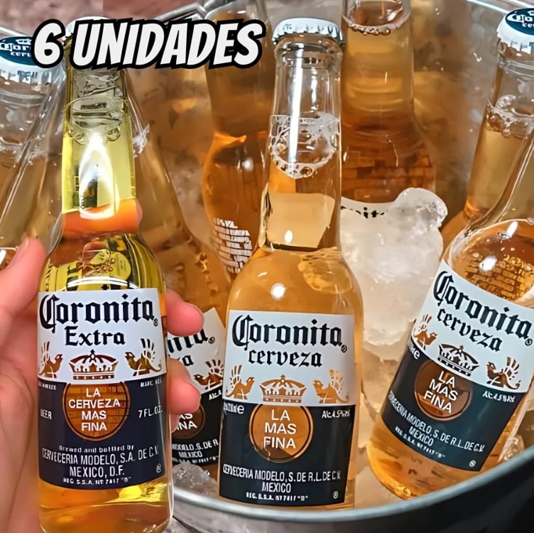 Cerveja Corona Coronita Extra Lager 6 Unidades - 210ml Cerveja Corona Coronita Extra Lager 6 Unidades - 210ml