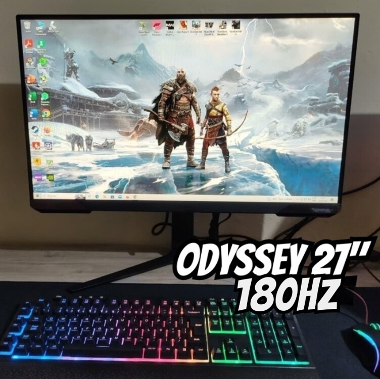 Monitor Gamer Samsung Odyssey G3 27” FHD, Tela Plana, Painel VA, 180Hz, 1ms, HAS, HDMI, DP, FreeSync Monitor Gamer Samsung Odyssey G3 27” FHD, Tela Plana, Painel VA, 180Hz, 1ms, HAS, HDMI, DP, FreeSync