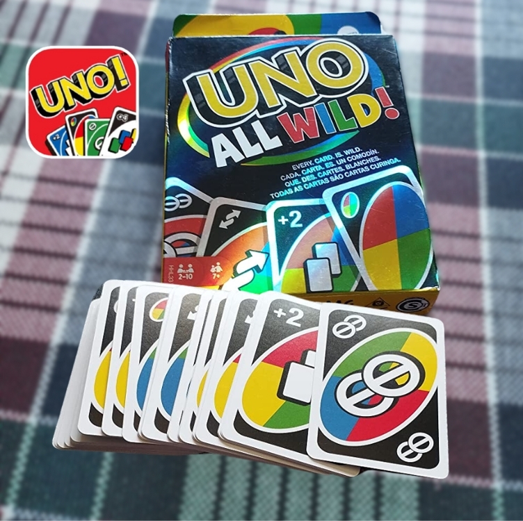 UNO, Jogo de cartas All Wild com 112 cartas, Presente para Crianças, Família e Noite de Jogo para Adultos, para Jogadores a Partir de 7 Anos UNO, Jogo de cartas All Wild com 112 cartas, Presente para Crianças, Família e Noite de Jogo para Adultos, para Jogadores a Partir de 7 Anos