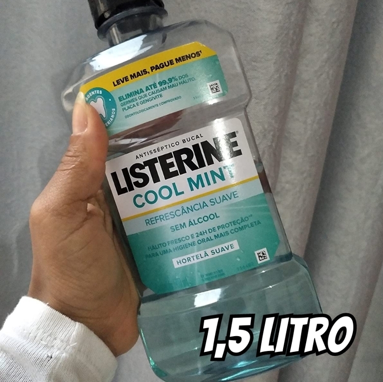Listerine Cool Mint Enxaguante Bucal Sem Álcool, 1,5l Listerine Cool Mint Enxaguante Bucal Sem Álcool, 1,5l