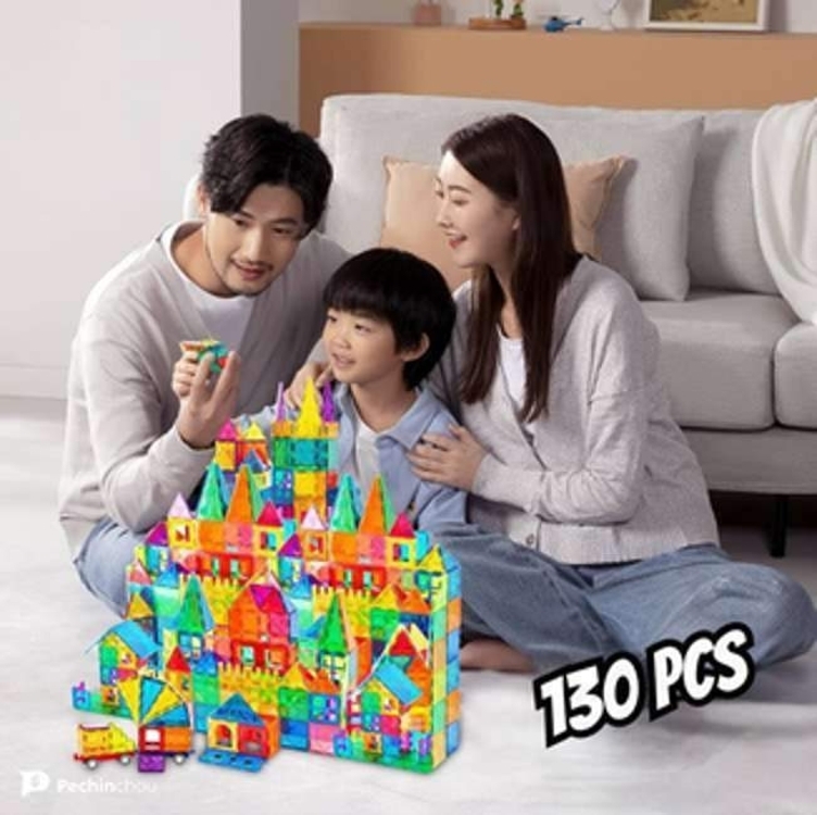 Brastoy Blocos De Montar Magnéticos Construção Brinquedo Infantil (130 Peças) Brastoy Blocos De Montar Magnéticos Construção Brinquedo Infantil (130 Peças)