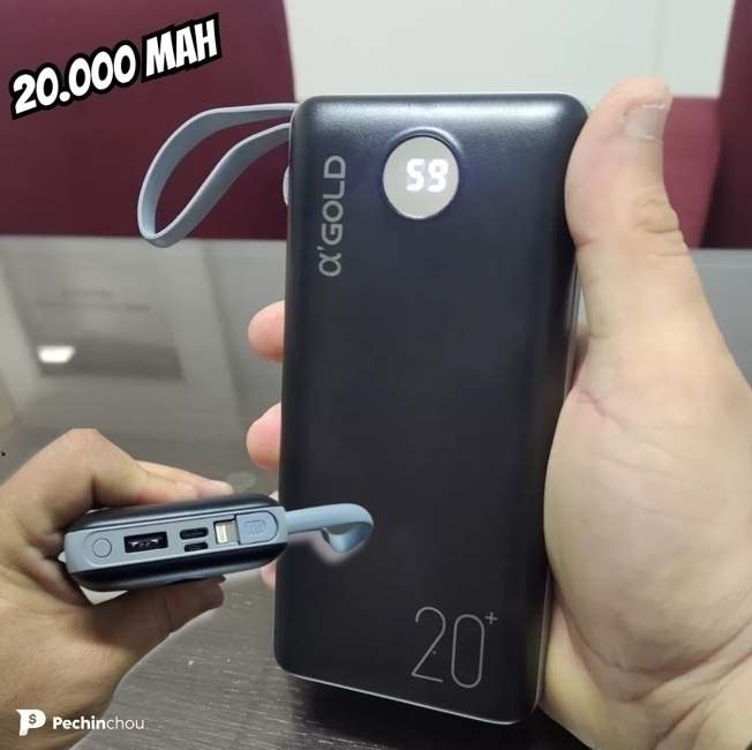 Power Bank 20.000mah Carregador Rápido Com Display Portátil Power Bank 20.000mah Carregador Rápido Com Display Portátil