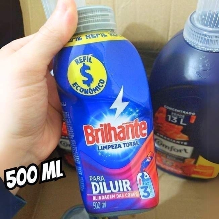 Brilhante Limpeza Total - Sabão Líquido Para Diluir, 500ml Brilhante Limpeza Total - Sabão Líquido Para Diluir, 500ml