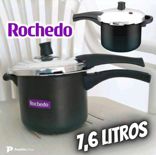 Panela De Pressão Rochedo Smart Antiaderente Fechamento Externo 7,6l Panela De Pressão Rochedo Smart Antiaderente Fechamento Externo 7,6l
