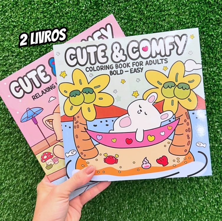 Coleção Cute & Comfy Coloring Book for Adults - Bold Easy - Kit com 2 Livros de Colorir Adulto Capa comum – 5 janeiro 2025 Coleção Cute & Comfy Coloring Book for Adults - Bold Easy - Kit com 2 Livros de Colorir Adulto Capa comum – 5 janeiro 2025