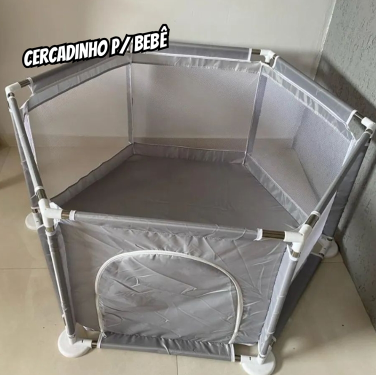 Atentu Cercadinho Para Bebê Chiqueirinho Criança Cor Cinza Atentu Cercadinho Para Bebê Chiqueirinho Criança Cor Cinza