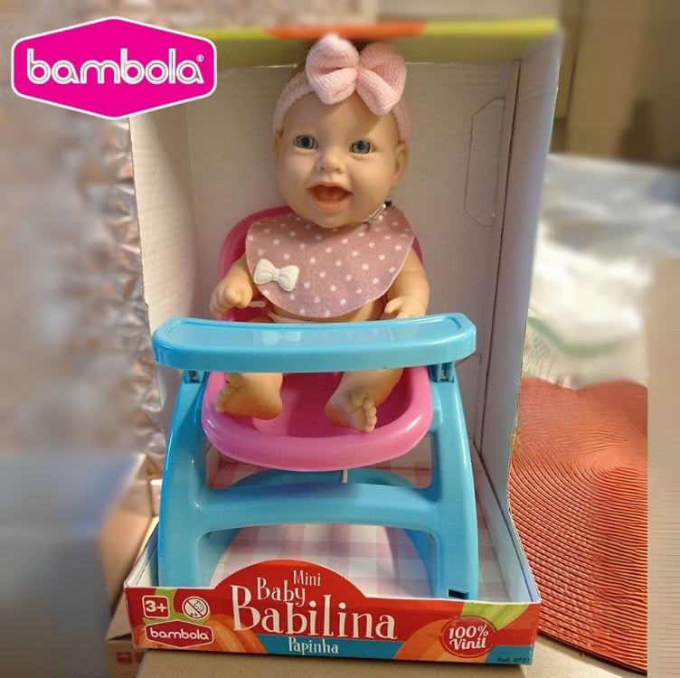 Bambola Boneca Baby Babilina Mini Papinha 23cm Bambola Boneca Baby Babilina Mini Papinha 23cm