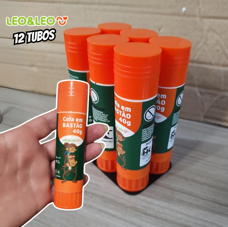 Cola Em Bastao Leo&Leo 21g - Pacote com 12, Leonora, 4544, Multicor, 21g Cola Em Bastao Leo&Leo 21g - Pacote com 12, Leonora, 4544, Multicor, 21g