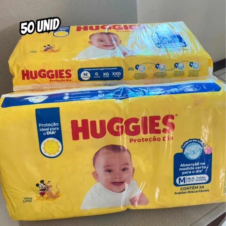 Huggies Fralda Proteção Dia Tam. M - 58 fraldas Huggies Fralda Proteção Dia Tam. M - 58 fraldas