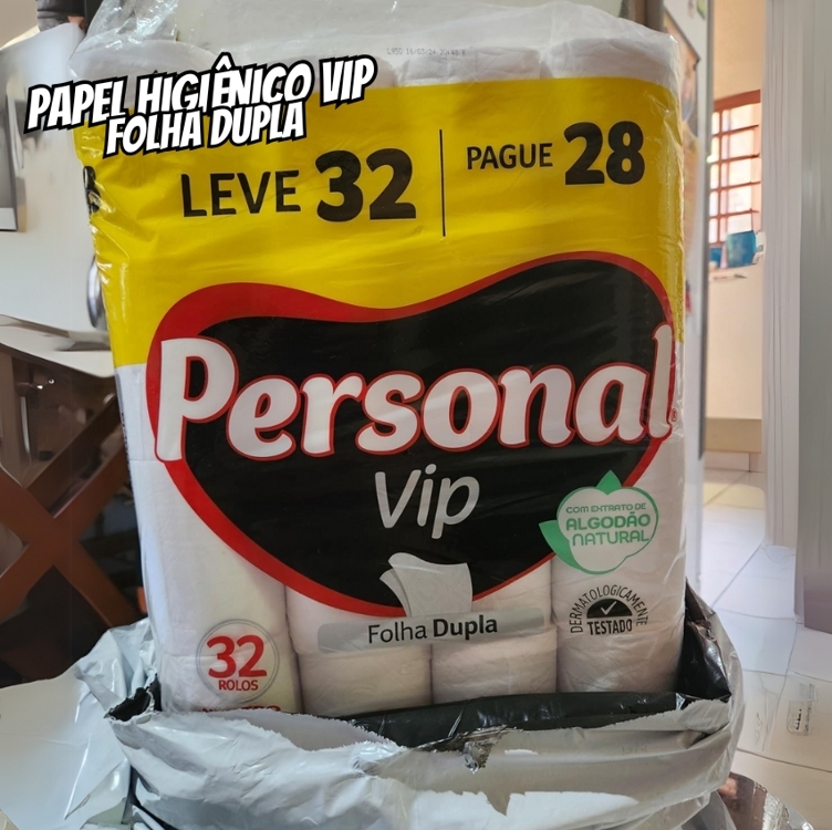 Personal Papel Higiênico Vip Folha Dupla Leve 32 Pague 28 Rolos 30m Personal Papel Higiênico Vip Folha Dupla Leve 32 Pague 28 Rolos 30m