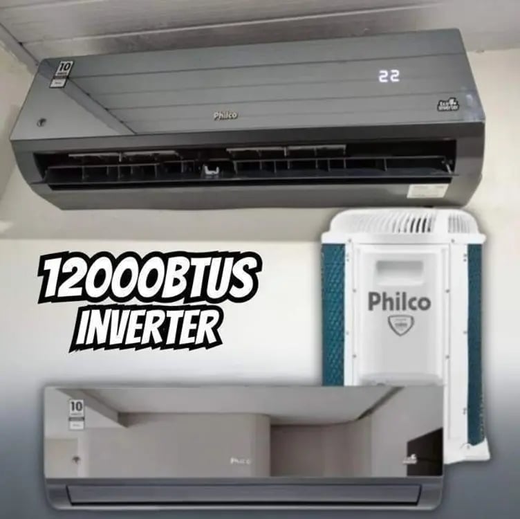 Ar Condicionado Split Inverter Philco Espelhado 12000 Btus Quente e Frio Pac12000iqfm15e 220v Ar Condicionado Split Inverter Philco Espelhado 12000 Btus Quente e Frio Pac12000iqfm15e 220v