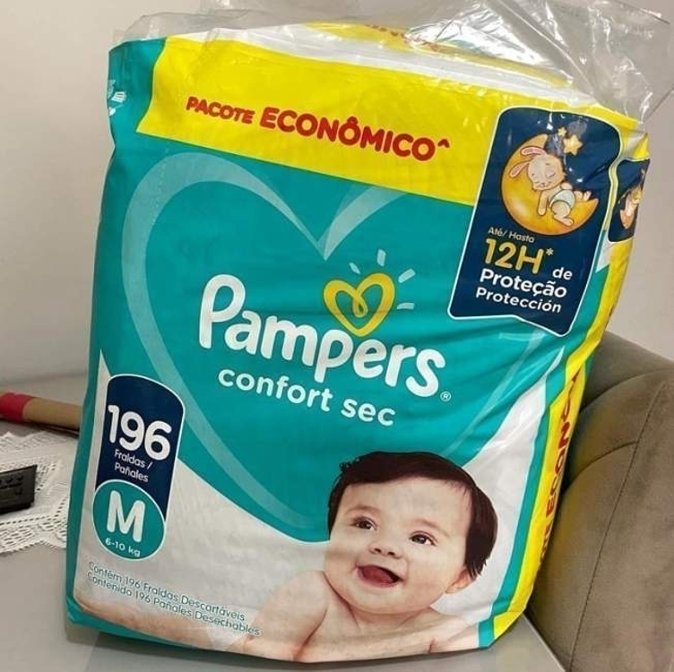 Pampers Fralda Confort Sec M 196 Unidades Pampers Fralda Confort Sec M 196 Unidades