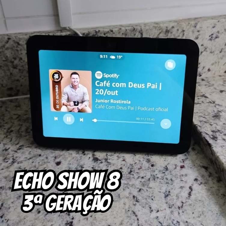Amazon Echo Show 8 de 3ª geração com assistente virtual Alexa preto 110/220V Amazon Echo Show 8 de 3ª geração com assistente virtual Alexa preto 110/220V