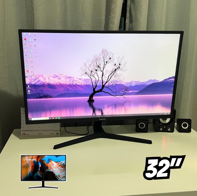 Monitor UHD Samsung 32", 4K, HDMI, Display Port, Freesync, Preto, Série UJ59 Monitor UHD Samsung 32", 4K, HDMI, Display Port, Freesync, Preto, Série UJ59