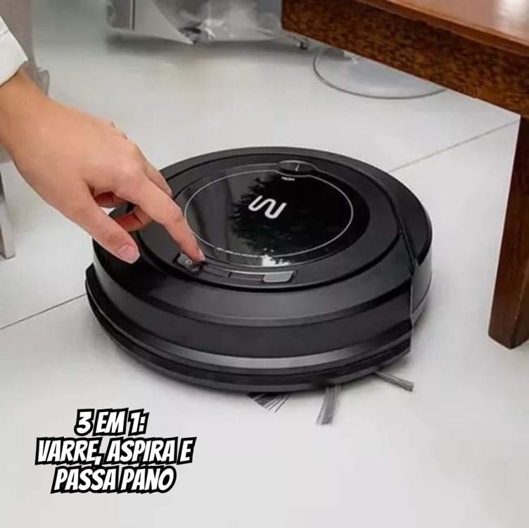 Aspirador Robô Eclipse 3 Em 1 20w Multi Home - Ho410 Cor Preto Aspirador Robô Eclipse 3 Em 1 20w Multi Home - Ho410 Cor Preto
