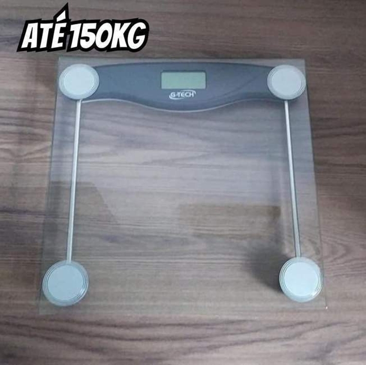 Balança digital Glass 10 em vidro temperado com suporte até 180 kg transparente G-Tech Balança digital Glass 10 em vidro temperado com suporte até 180 kg transparente G-Tech