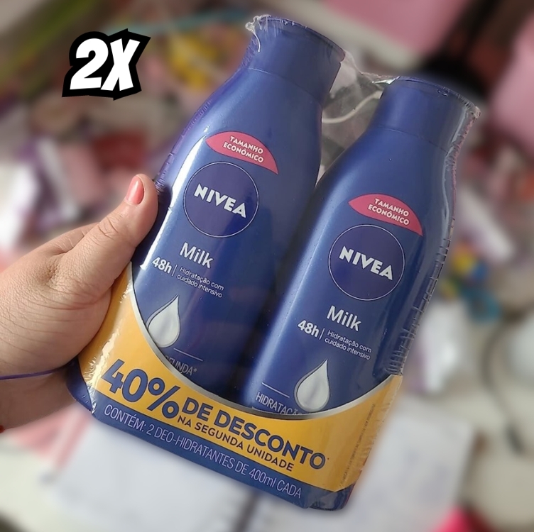 NIVEA Kit Hidratante Corporal Milk Pele Seca 400ml - 2 unidades NIVEA Kit Hidratante Corporal Milk Pele Seca 400ml - 2 unidades