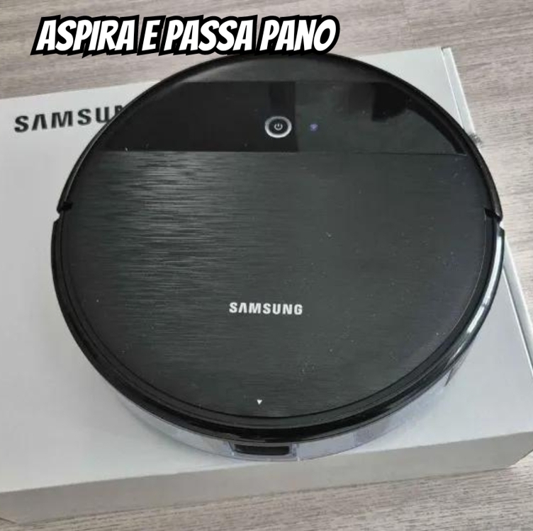 Samsung Robô Aspirador 2 Em 1 Preto Vr5000rm Aspira E Passa Pano Com Wi-fi - Bivolt Samsung Robô Aspirador 2 Em 1 Preto Vr5000rm Aspira E Passa Pano Com Wi-fi - Bivolt