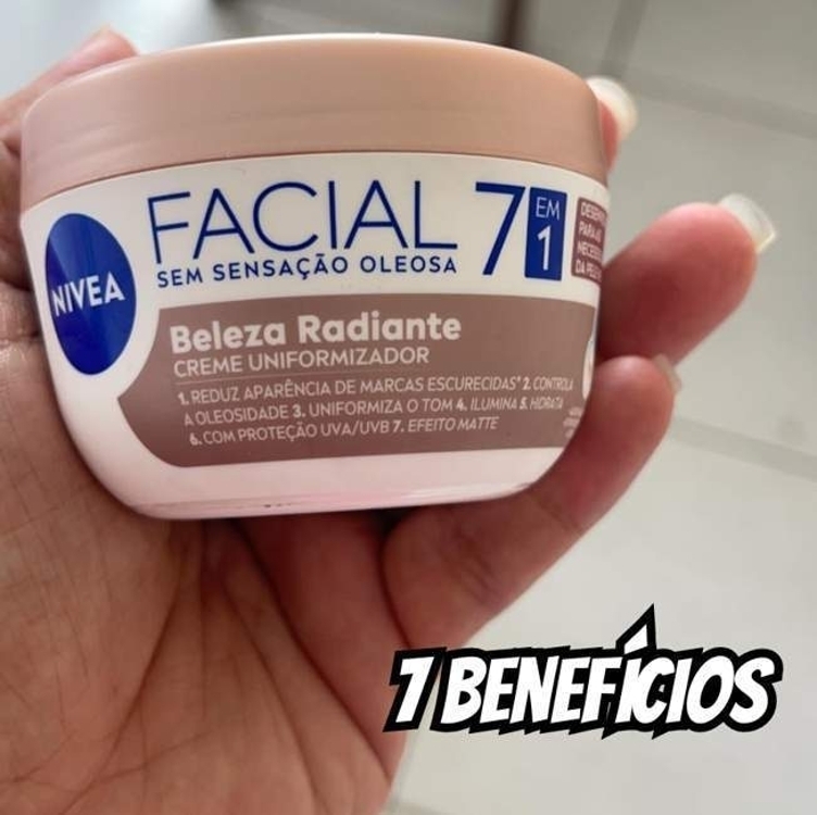 Nivea Hidratante Facial Beleza Radiante 7 Em 1 100g - 7 Benefícios Em 1 Potinho: Reduz Marcas Escurecidas, Controla Oleosidade, Uniformiza, Ilumina, Hidrata, Proteção Uva/uvb E Efeito Matte Nivea Hidratante Facial Beleza Radiante 7 Em 1 100g - 7 Benefícios Em 1 Potinho: Reduz Marcas Escurecidas, Controla Oleosidade, Uniformiza, Ilumina, Hidrata, Proteção Uva/uvb E Efeito Matte