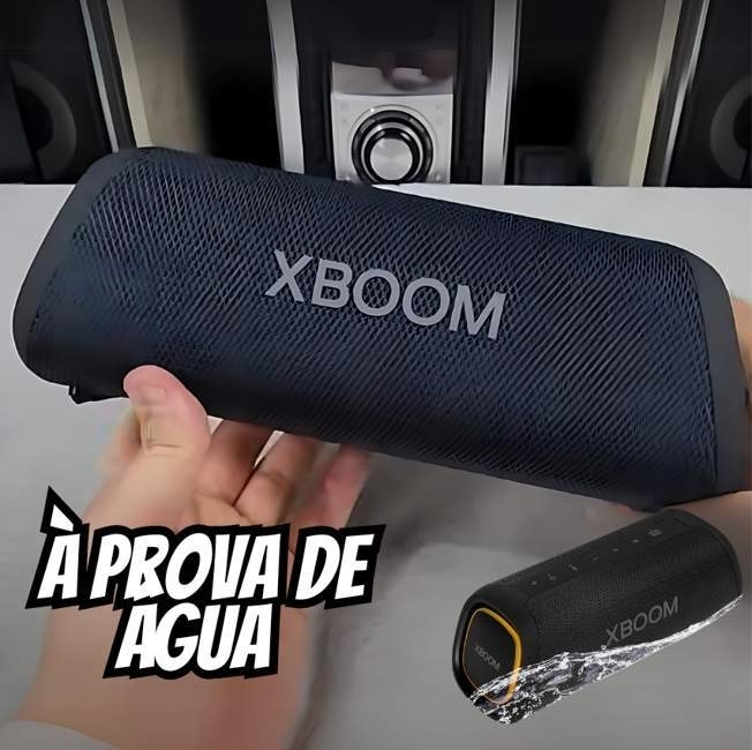 Caixa de Som Bluetooth LG Xboom Go XG7S - Bateria 24H, 30W+10W RMS, Iluminação de Estúdio, IP67, Track Woofer de Fibra de Carbono Caixa de Som Bluetooth LG Xboom Go XG7S - Bateria 24H, 30W+10W RMS, Iluminação de Estúdio, IP67, Track Woofer de Fibra de Carbono