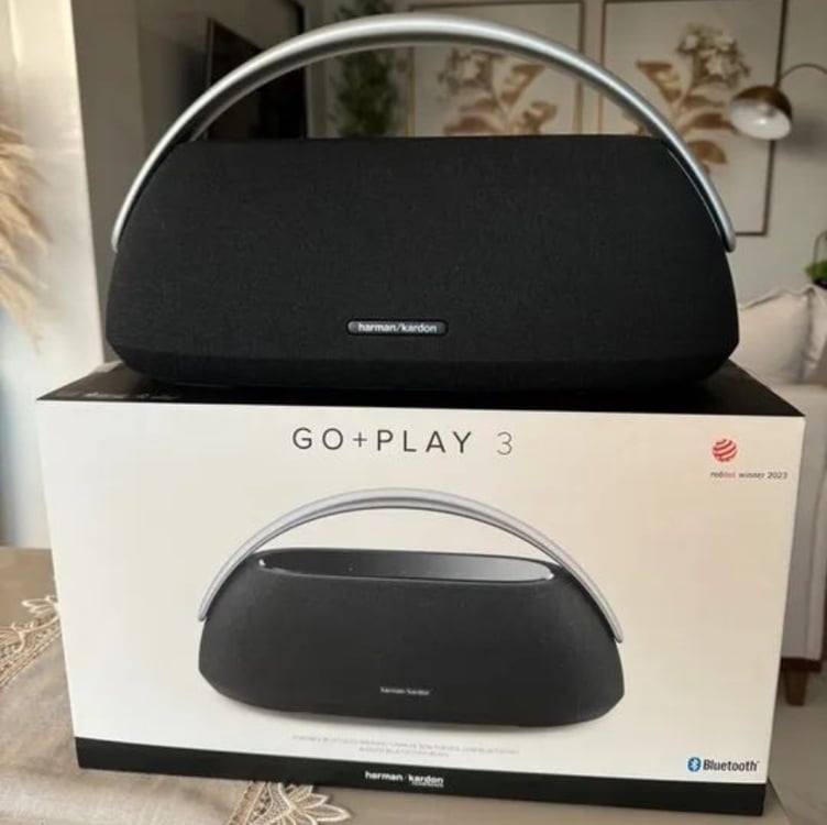 HARMAN KARDON, Caixa de Som, Bluetooth, Go + Play 3 - Preto HARMAN KARDON, Caixa de Som, Bluetooth, Go + Play 3 - Preto