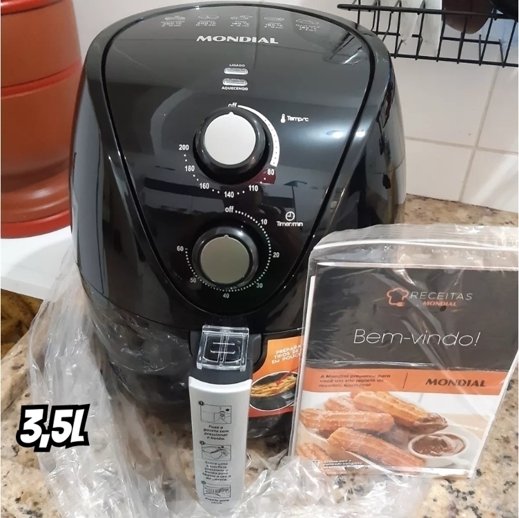 Fritadeira Sem Óleo Air Fryer 3,5l Preto 1500w Af-31 Mondial 127V Fritadeira Sem Óleo Air Fryer 3,5l Preto 1500w Af-31 Mondial 127V