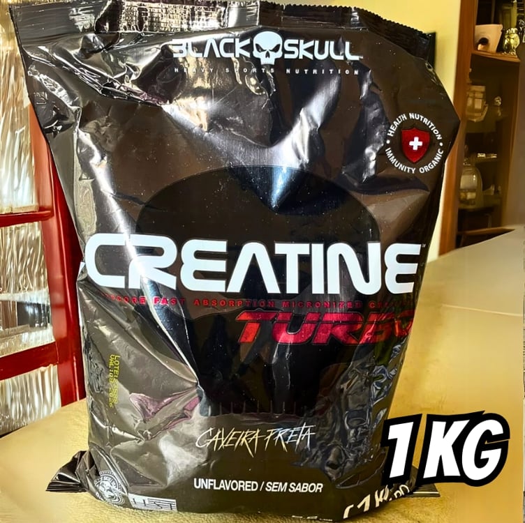 Suplemento em Pò Creatine Turbo Refil 1kg Black Skull Without flavor Sabor Sem sabor Suplemento em Pò Creatine Turbo Refil 1kg Black Skull Without flavor Sabor Sem sabor