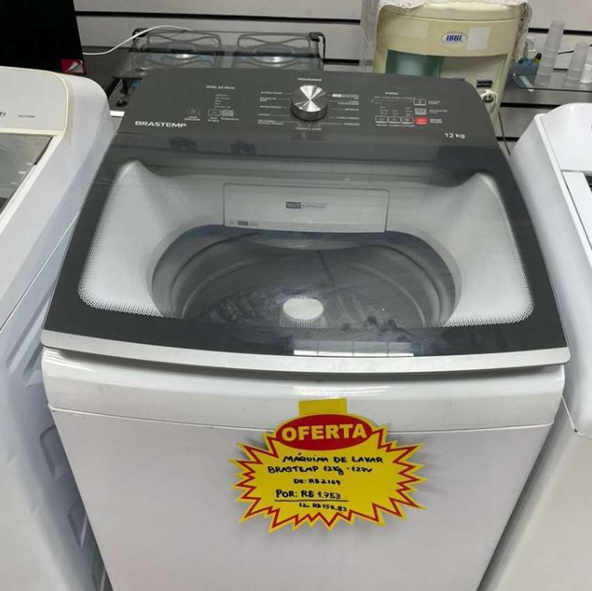 Máquina De Lavar Brastemp 12kg Branca Água Quente Com Ciclo Tira Manchas Pro E Ciclo Antibolinha - Bwr12ab Máquina De Lavar Brastemp 12kg Branca Água Quente Com Ciclo Tira Manchas Pro E Ciclo Antibolinha - Bwr12ab