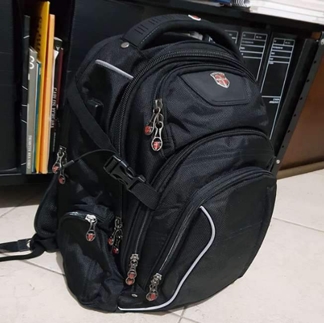 Mochila Swissport Masculina Reforçada Notebook C/Cadeado 36L Mochila Swissport Masculina Reforçada Notebook C/Cadeado 36L