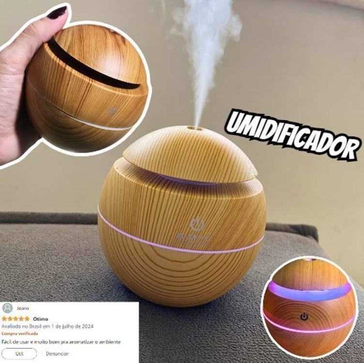 Umidificador Ultrassônico Usb Tipo Madeira Difusor aromas imita madeira Umidificador Aromatizador Difusor Aroma Eletrico Led 7 Cores Umidificador Ultrassônico Usb Tipo Madeira Difusor aromas imita madeira Umidificador Aromatizador Difusor Aroma Eletrico Led 7 Cores