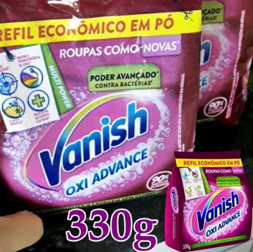 Tira Manchas em Pó Vanish Oxi Advance 330g Refil Econômico para roupas coloridas, Vanish, Rosa Tira Manchas em Pó Vanish Oxi Advance 330g Refil Econômico para roupas coloridas, Vanish, Rosa