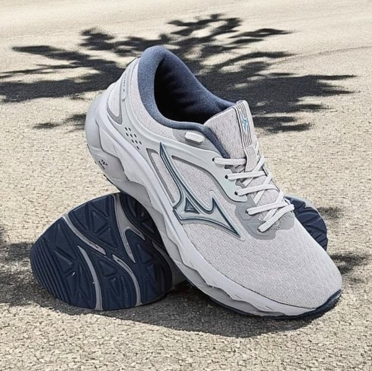 Tênis Mizuno Wave Titan 3 Masculino - Azul Petróleo+Cinza Tênis Mizuno Wave Titan 3 Masculino - Azul Petróleo+Cinza