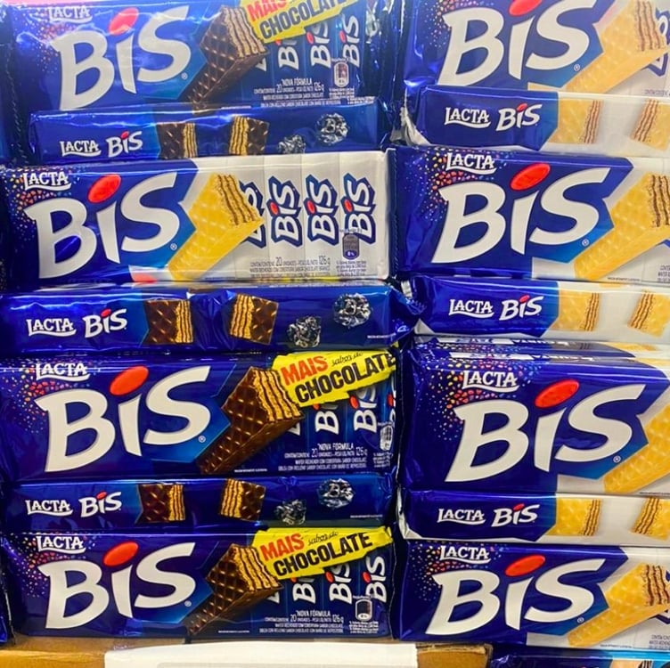 Bis Original Ao Leite - Kit com 3 unidades de 100,8g Bis Original Ao Leite - Kit com 3 unidades de 100,8g