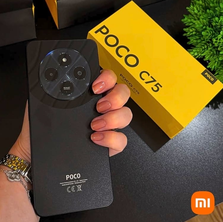 Smartphone Xiaomi Poco C75 256GB 8GB Preto Tela IPS LCD de 6,88" HD+ Smartphone Xiaomi Poco C75 256GB 8GB Preto Tela IPS LCD de 6,88" HD+