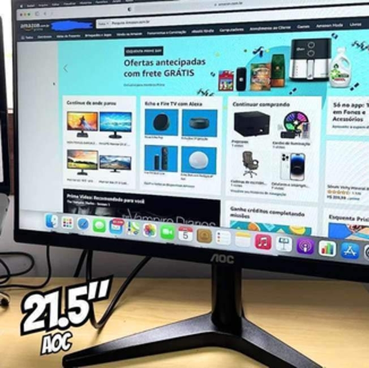 Monitor Aoc 21.5" Vga E Hdmi E Painel Va, Preta, Pequeno, 22b1hm5 Monitor Aoc 21.5" Vga E Hdmi E Painel Va, Preta, Pequeno, 22b1hm5
