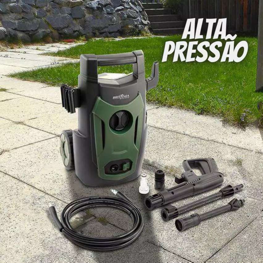 Lavadora de Alta Pressão Britânia BLA2600 com 1500 PSI e 1200W - Verde/Preto Lavadora de Alta Pressão Britânia BLA2600 com 1500 PSI e 1200W - Verde/Preto