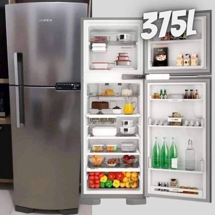 Geladeira Brastemp Frost Free Duplex 375l Inox Com - Compartimento Extrafrio Fresh Zone Brm44hk Geladeira Brastemp Frost Free Duplex 375l Inox Com - Compartimento Extrafrio Fresh Zone Brm44hk
