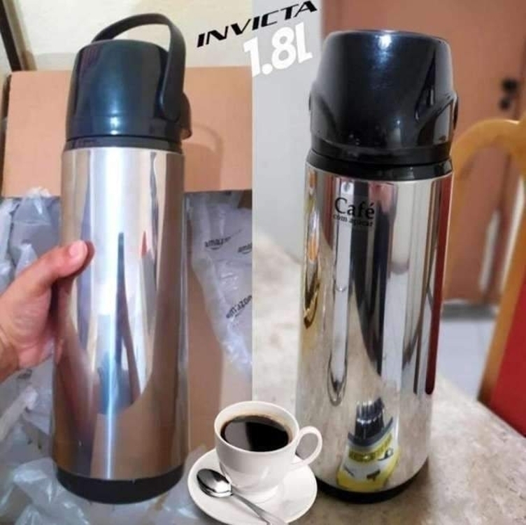 Garrafa Térmica Air Pot Slim Inox 1,8l Invicta Garrafa Térmica Air Pot Slim Inox 1,8l Invicta