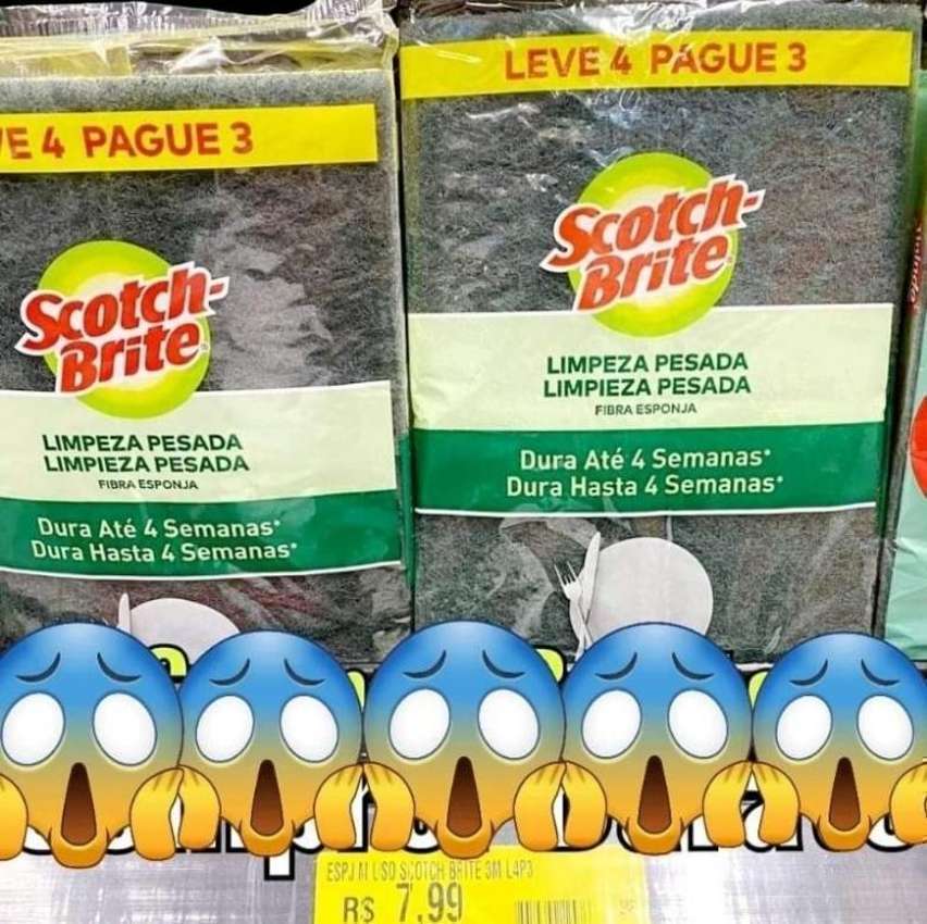 Scotch-Brite, 3M, Esponja Multiuso - Leve 4 Pague 3 Scotch-Brite, 3M, Esponja Multiuso - Leve 4 Pague 3