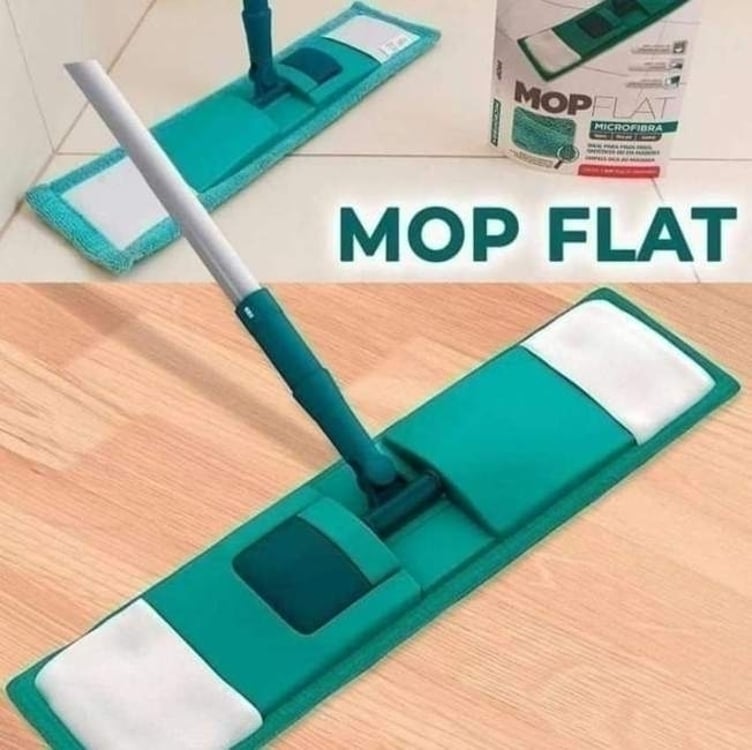 Mop Flat com refil Microfibra e cabo Telescópico, MOP7657, Flash Limp Mop Flat com refil Microfibra e cabo Telescópico, MOP7657, Flash Limp