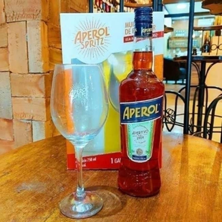 Aperitivo Aperol 750 ml + TAÇA Aperitivo Aperol 750 ml + TAÇA